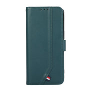 For iPhone 17 Pro ABEEL Delicate Texture Splicing RFID Leather Phone Case(Green)