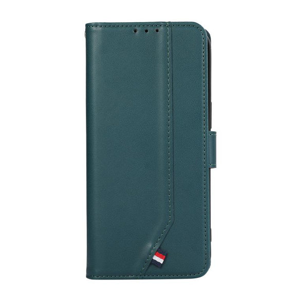 For iPhone 17 Pro ABEEL Delicate Texture Splicing RFID Leather Phone Case(Green)
