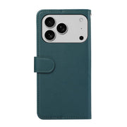 For iPhone 17 Pro ABEEL Delicate Texture Splicing RFID Leather Phone Case(Green)