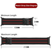 For Samsung Galaxy Watch Ultra 47mm Parachute Buckle Stripe Nylon Elastic Braided Watch Band(Black Starlight)