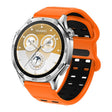 22mm Double-row Hole Studded Buckle Silicone Watch Band(Orange Black) - free shipping - PMc TechLife - Order now!