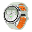 22mm Double-row Hole Studded Buckle Silicone Watch Band(Fog Grey Orange) - free shipping - PMc TechLife - Order now!