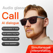 E10 Pro Smart Audio Bluetooth Glasses, Style: AI Translation(Black)