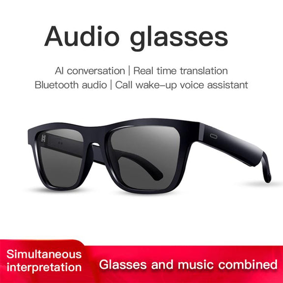 E10 Pro Smart Audio Bluetooth Glasses, Style: AI Translation(Black)