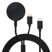 For Samsung Watch Series / Type-C Port Phone 20V 3A 60W 2 in 1 Magnetic Charging Cable, Length: 1.5m(Black)