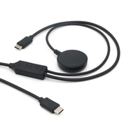 For Samsung Watch Series / Type-C Port Phone 20V 3A 60W 2 in 1 Magnetic Charging Cable, Length: 1.5m(Black)