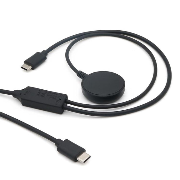 For Samsung Watch Series / Type-C Port Phone 20V 3A 60W 2 in 1 Magnetic Charging Cable, Length: 1.5m(Black)