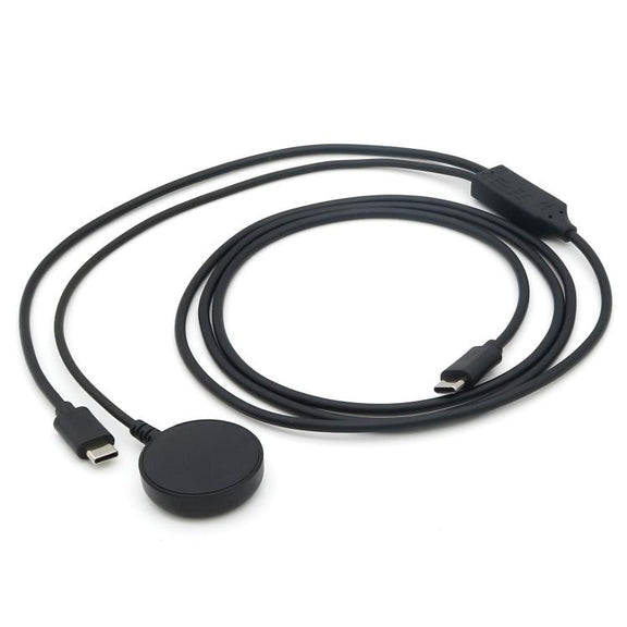 For Samsung Watch Series / Type-C Port Phone 20V 3A 60W 2 in 1 Magnetic Charging Cable, Length: 1.5m(Black)