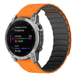 For Garmin Watch 26mm Quick Release Silicone Sport Magnetic Watch Band(Orange+Black) - free shipping - PMc TechLife - Order now!