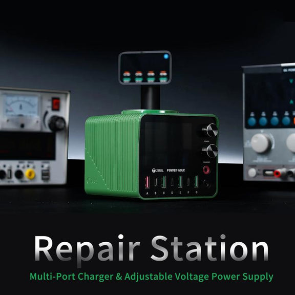2UUL PC01 POWER MAX 200W Multi-Port Charger Adjustable Voltage Power Supply, Plug:EU Plug