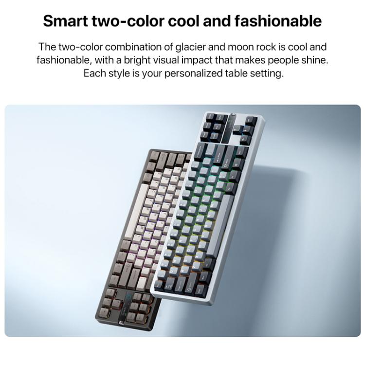 Xiaomi Mechanical Keyboard MK71 Pro Wired / 2.4G / Bluetooth Triple Mode Gaming Keyboard(Moon Rock) - free shipping - PMC Jewellery - Order now!