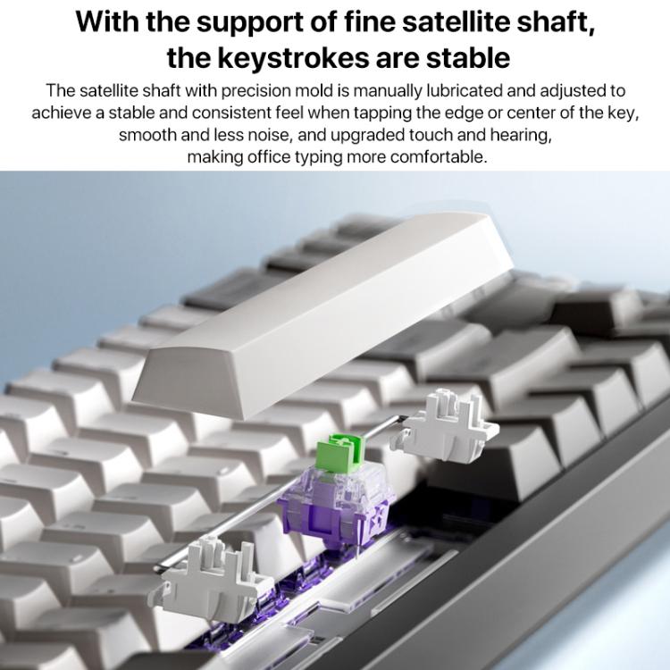 Xiaomi Mechanical Keyboard MK71 Pro Wired / 2.4G / Bluetooth Triple Mode Gaming Keyboard(Moon Rock) - free shipping - PMc TechLife - Order now!