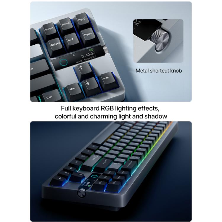Xiaomi Mechanical Keyboard MK71 Pro Wired / 2.4G / Bluetooth Triple Mode Gaming Keyboard(Moon Rock)
