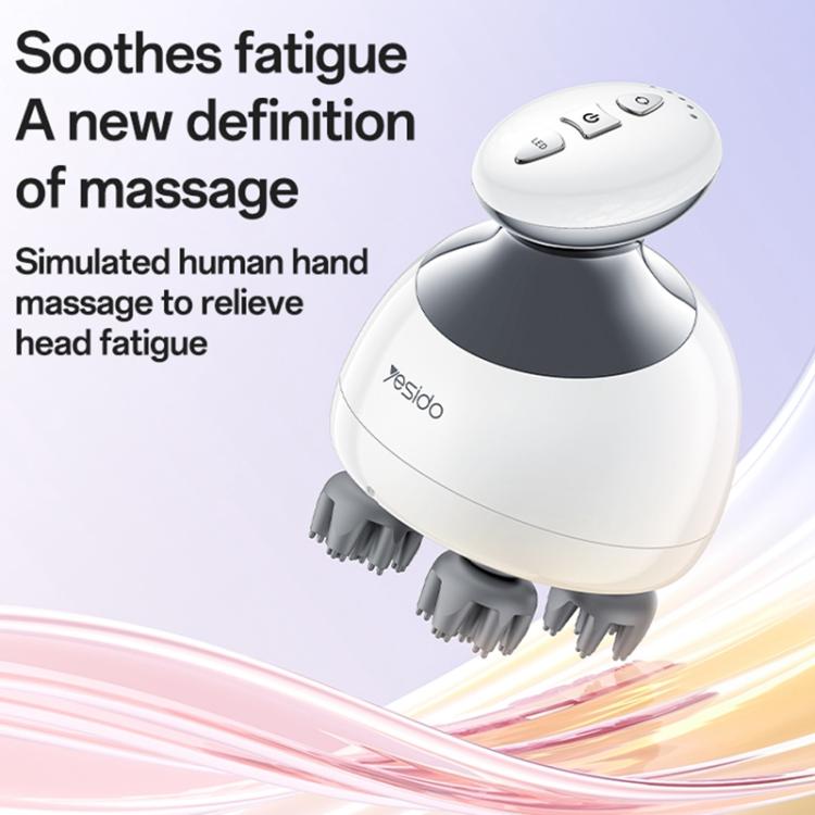 Yesido MG12 IPX7 Water-resistant Intelligent Head Massager Care Instrument(White)