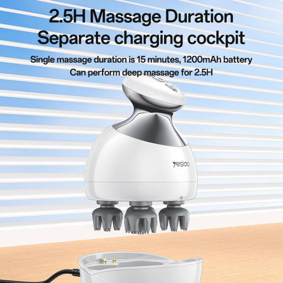 Yesido MG12 IPX7 Water-resistant Intelligent Head Massager Care Instrument(White)