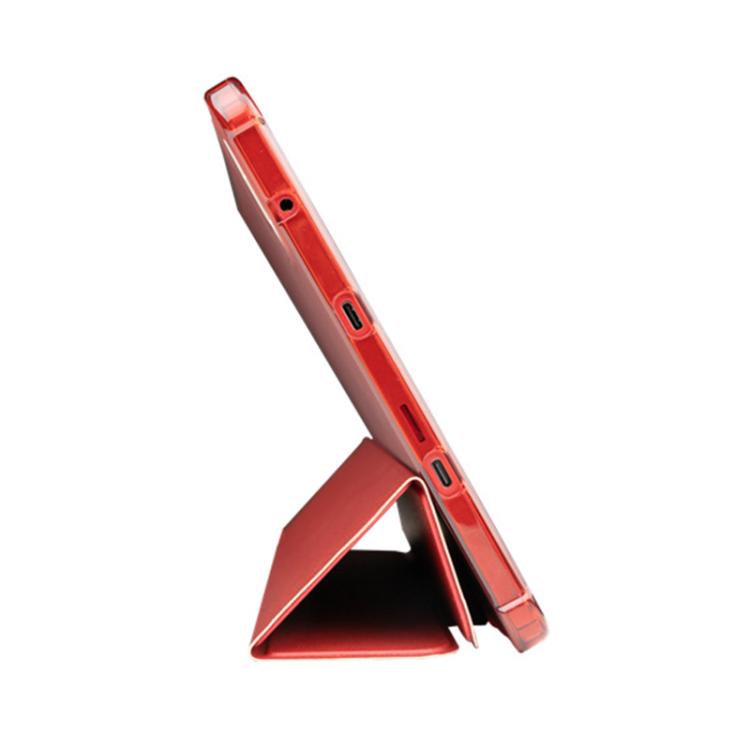 For Teclast T60AI 3-Fold Holder Folio Leather Tablet Smart Case(Red) - free shipping - PMC Jewellery - Order now!