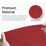 For Teclast T60AI 3-Fold Holder Folio Leather Tablet Smart Case(Red)