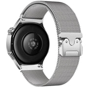 22mm Parachute Buckle Milanese Metal Steel Mesh Watch Band(Silver)