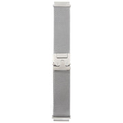 22mm Parachute Buckle Milanese Metal Steel Mesh Watch Band(Silver)