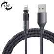 FXCL-WY0G 2.4A USB to 8 Pin 180 Degree Rotating Elbow Charging Cable, Length:1.2m(Grey) - Normal Style Cable by PMC TechLife | Online Shopping South Africa | PMC TechLife | Buy Now Pay Later Mobicred