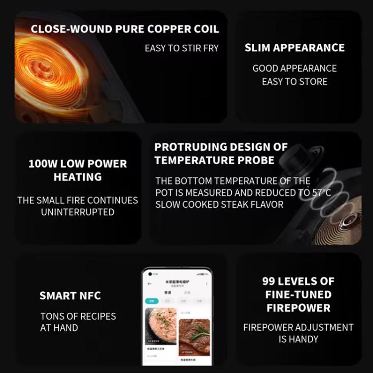 Original Xiaomi Mijia Smart Ultra-thin Induction Cooker 2100W Home Induction Cooker(US Plug) - free shipping - PMC TechLife - Order now!