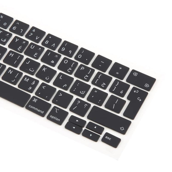 For MacBook A2251 A2289 A2238 A2338 10pcs UK Big Enter Version Keycaps, Language:Arabic