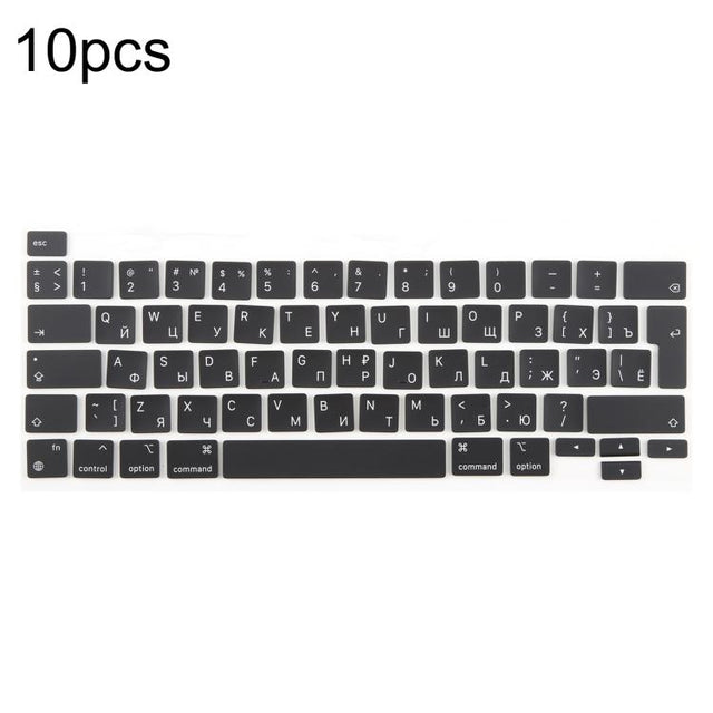For MacBook A2251 A2289 A2238 A2338 10pcs UK Big Enter Version Keycaps, Language:Russian