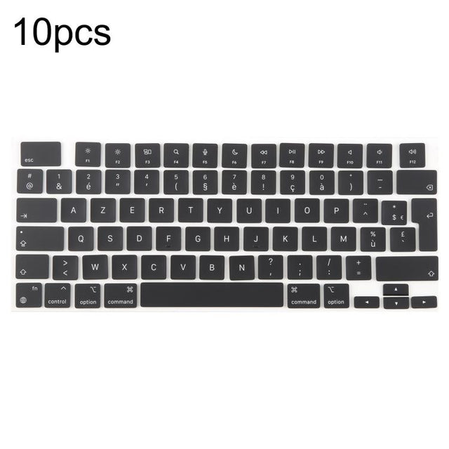 For MacBook A2681 A2941 A3113  A3114 10pcs UK Big Enter Version Keycaps, Language:French