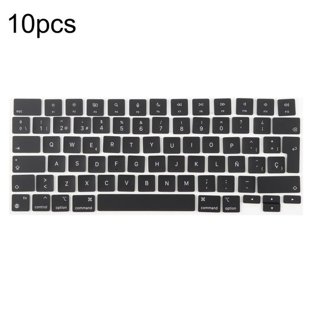 For MacBook A2681 A2941 A3113  A3114 10pcs UK Big Enter Version Keycaps, Language:Spain