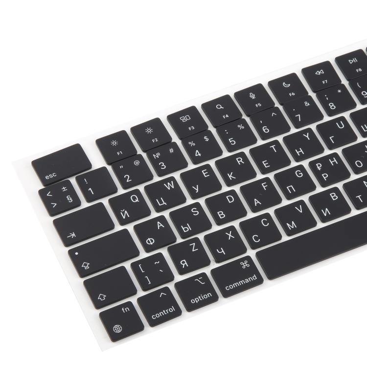 For MacBook A2681 A2941 A3113  A3114 10pcs UK Big Enter Version Keycaps, Language:Russian