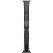 For Apple Watch 46mm / 49mm / 45mm / 44mm One-Bead Pure Titanium Buckle Watch Band(Black)