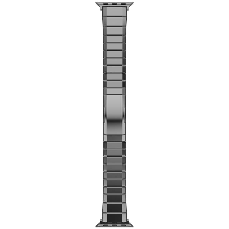 For Apple Watch 46mm / 49mm / 45mm / 44mm One-Bead Pure Titanium Buckle Watch Band(Grey)