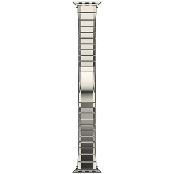 For Apple Watch 46mm / 49mm / 45mm / 44mm One-Bead Pure Titanium Buckle Watch Band(Titanium)
