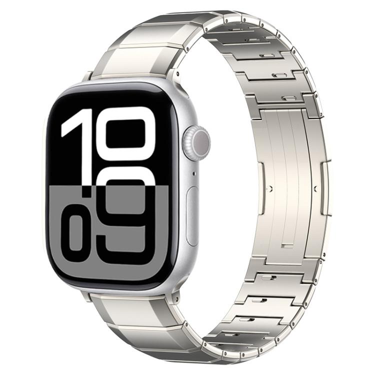 For Apple Watch 42mm / 41mm / 40mm / 38mm One-Bead Pure Titanium Buckle Watch Band(Titanium) - free shipping - PMc TechLife - Order now!