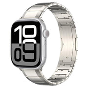 For Apple Watch 42mm / 41mm / 40mm / 38mm One-Bead Pure Titanium Buckle Watch Band(Titanium)