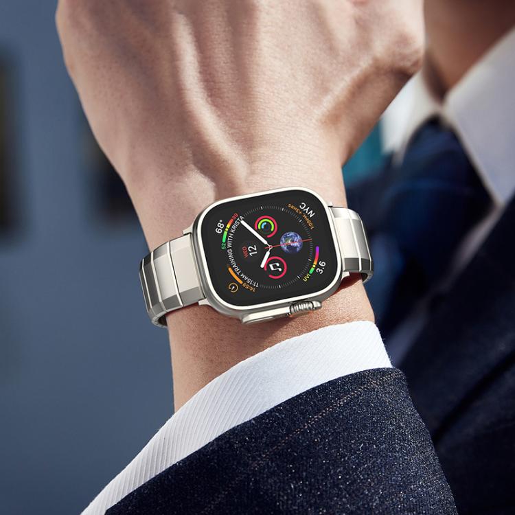 For Apple Watch 42mm / 41mm / 40mm / 38mm One-Bead Pure Titanium Buckle Watch Band(Black) - free shipping - PMc TechLife - Order now!