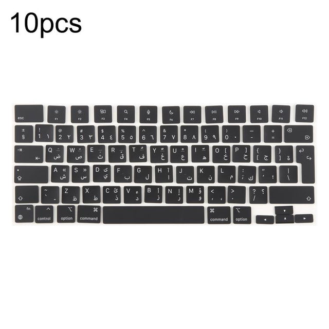 For MacBook A2442 A2485 A2779 A2780 A2991 A2992 A2918 10pcs UK Big Enter Version Keycaps, Language:Arabic