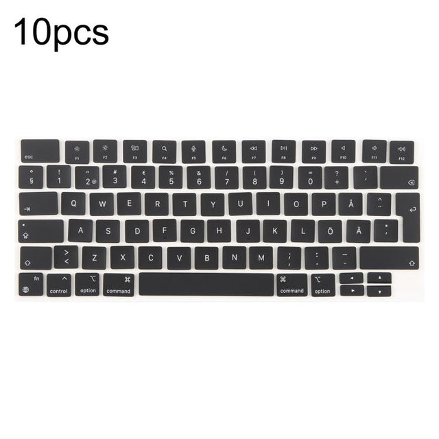 For MacBook A2442 A2485 A2779 A2780 A2991 A2992 A2918 10pcs UK Big Enter Version Keycaps, Language:Sweden