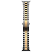 For Apple Watch 46mm / 49mm / 45mm / 44mm T-shaped Turtle Buckle Detachable Titanium Watch Band(Grey Gold)