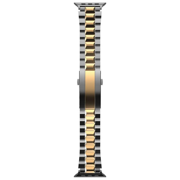 For Apple Watch 46mm / 49mm / 45mm / 44mm T-shaped Turtle Buckle Detachable Titanium Watch Band(Grey Gold)