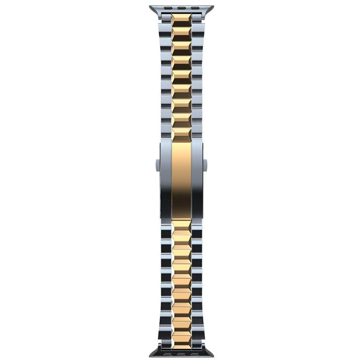 For Apple Watch 46mm / 49mm / 45mm / 44mm T-shaped Turtle Buckle Detachable Titanium Watch Band(Blue Gold)