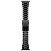 For Apple Watch 42mm / 41mm / 40mm / 38mm T-shaped Turtle Buckle Detachable Titanium Watch Band(Black)