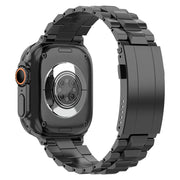 For Apple Watch 42mm / 41mm / 40mm / 38mm T-shaped Turtle Buckle Detachable Titanium Watch Band(Black)