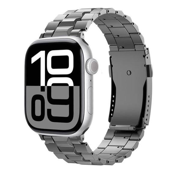 For Apple Watch 42mm / 41mm / 40mm / 38mm T-shaped Turtle Buckle Detachable Titanium Watch Band(Grey)