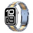 For Apple Watch 42mm / 41mm / 40mm / 38mm T-shaped Turtle Buckle Detachable Titanium Watch Band(Blue Gold) - free shipping - PMc TechLife - Order now!
