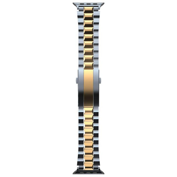 For Apple Watch 42mm / 41mm / 40mm / 38mm T-shaped Turtle Buckle Detachable Titanium Watch Band(Blue Gold)