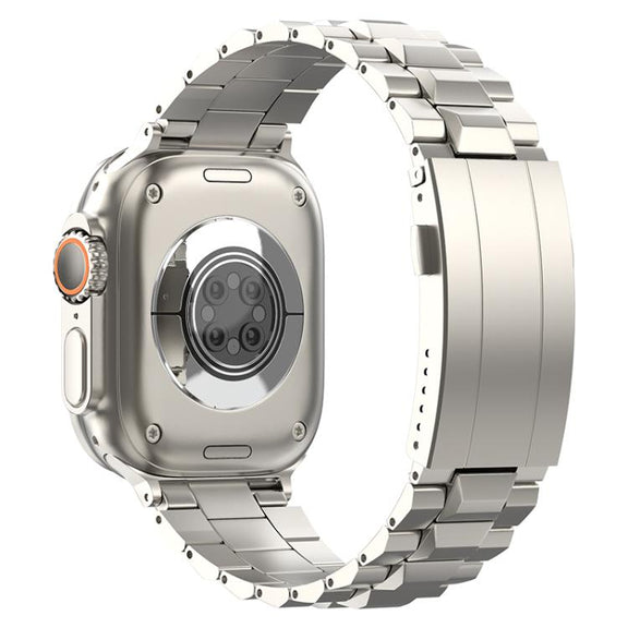 For Apple Watch 42mm / 41mm / 40mm / 38mm T-shaped Turtle Buckle Detachable Titanium Watch Band(Titanium)