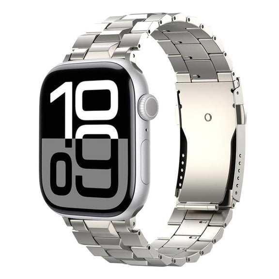 For Apple Watch 42mm / 41mm / 40mm / 38mm T-shaped Turtle Buckle Detachable Titanium Watch Band(Titanium)