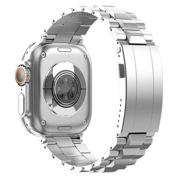 For Apple Watch 42mm / 41mm / 40mm / 38mm T-shaped Turtle Buckle Detachable Titanium Watch Band(Silver)
