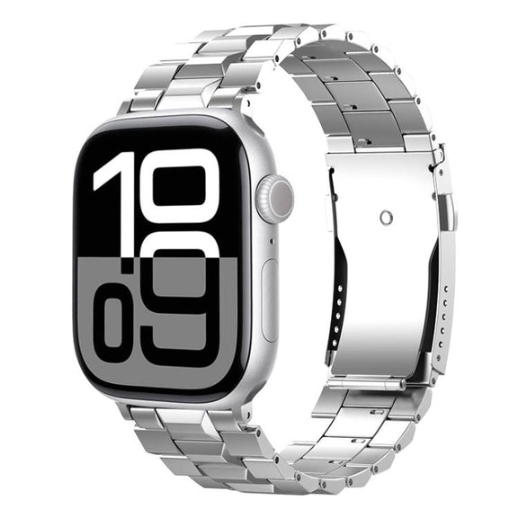 For Apple Watch 42mm / 41mm / 40mm / 38mm T-shaped Turtle Buckle Detachable Titanium Watch Band(Silver)